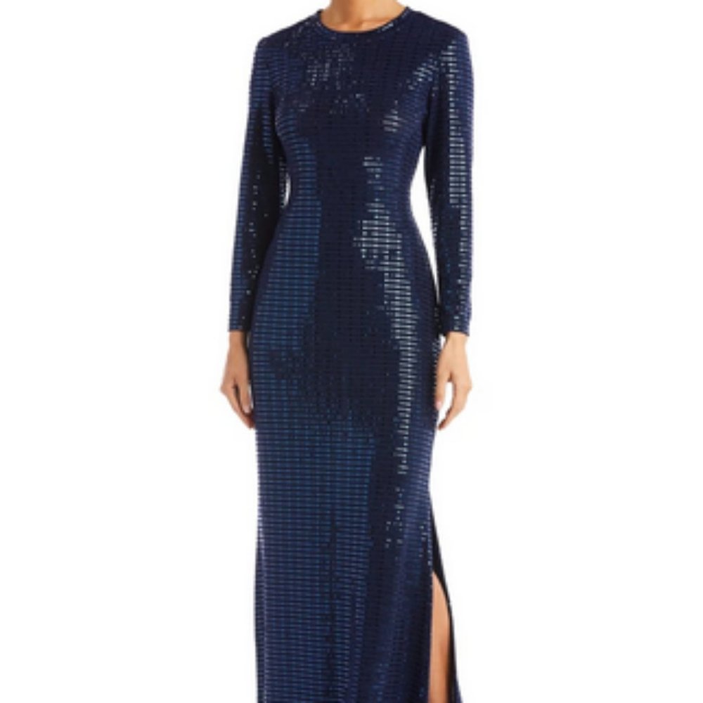 Navy Blue Sequin Dress - Morgan Dresses